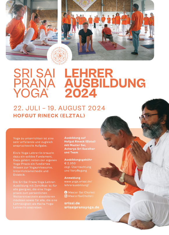 Sri Sai Prana Yoga-LehrerIn-Ausbildung 2024